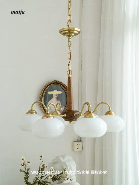 LYNN Solid Wood Japanese Chandelier from Lynn's Lamp
