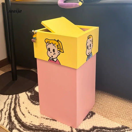 MUSN Cream Wind Trash Bin from MUSN