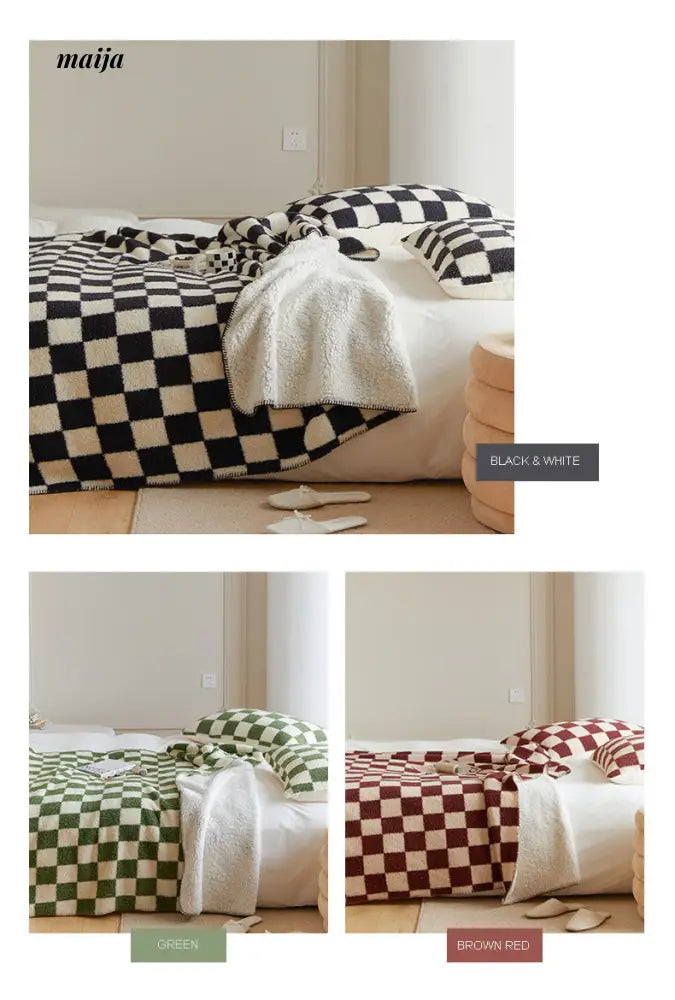 Chessboard Fleece Throw from REWER