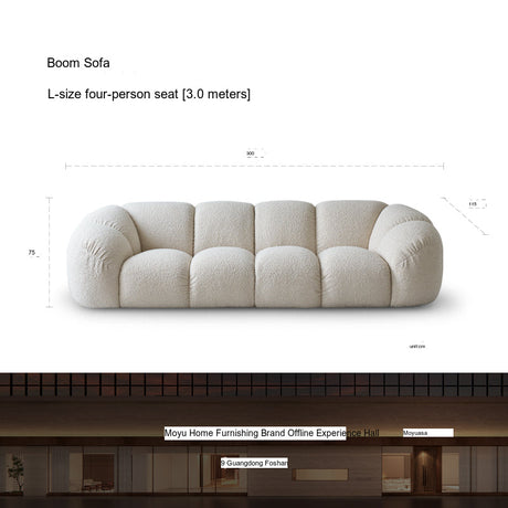 MOYU Isadora Chic Retro Cream Fabric Sofa from MOYU