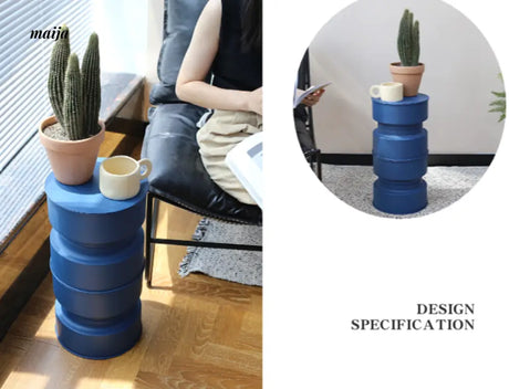 Blue Icelandic Round Flower Stand from maija