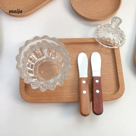 BANKE Rectangular Wooden Tray Tea Dessert Plate from BANKE