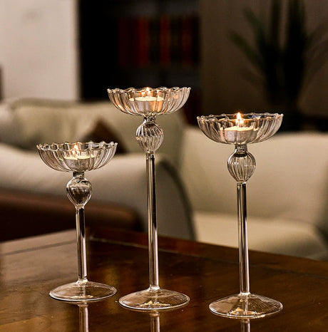 WII Handmade Blown Glass Candlestick from WII