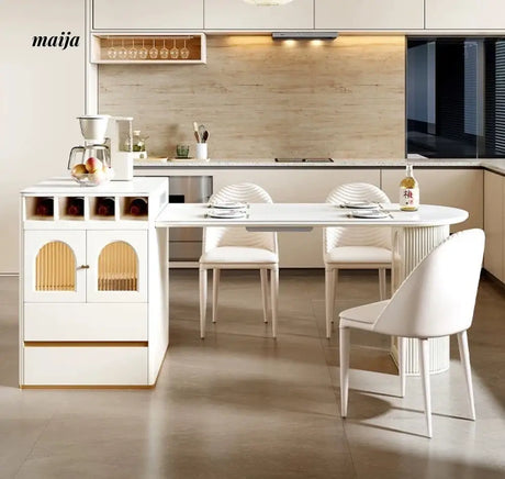 Caelum French Island Dining Table and Chair Set from maija