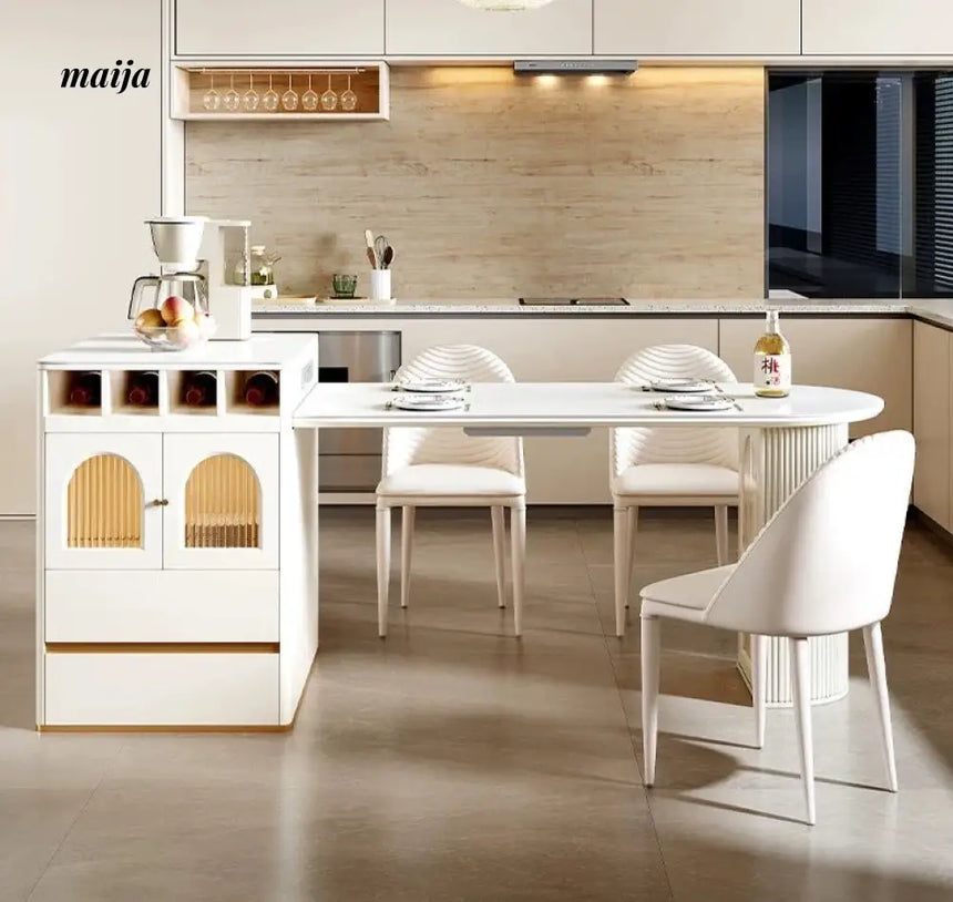 Caelum French Island Dining Table and Chair Set from maija