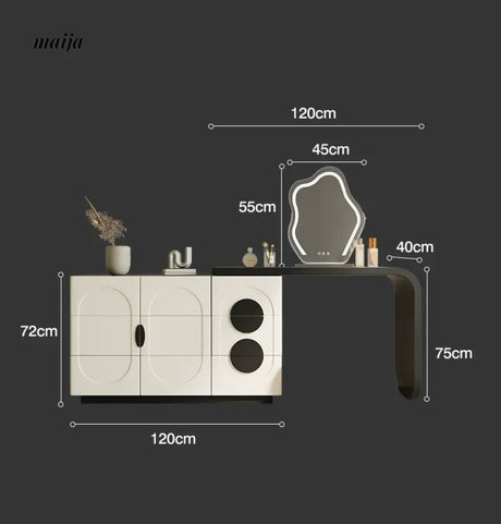 BAIZHI Komorebi Dressing Table with Cabinet from BAIZHI