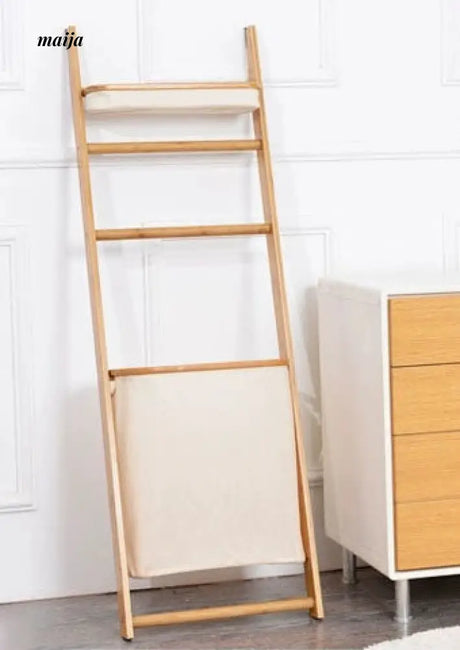 Bamboo Laundry Basket Bathroom Rack from maija