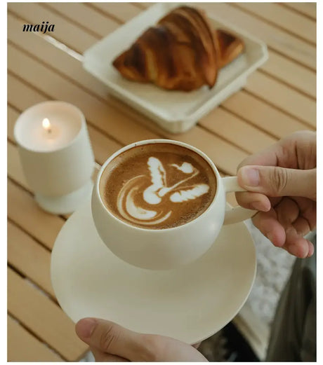 WENSHUO Cream Coffee Ceramic Cup Set from WENSHUO
