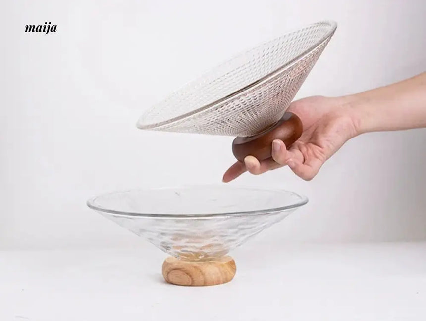 Glass Decorative Fruit Bowl from Zodian
