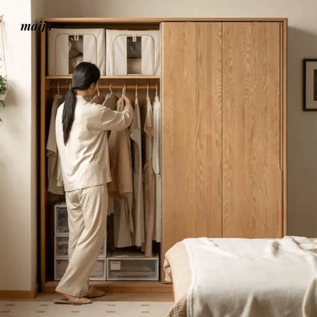 GENJI Hiba Solid Wood Sliding Door Wardrobe from GENJI