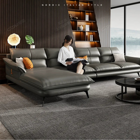 DIPU Karla Modern Cowhide Sofa from DIPU