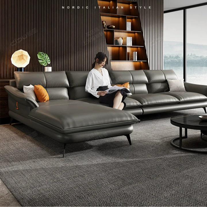 DIPU Karla Modern Cowhide Sofa from DIPU