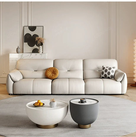 DIPU Dane Compact Cream Luxury Sofa from DIPU