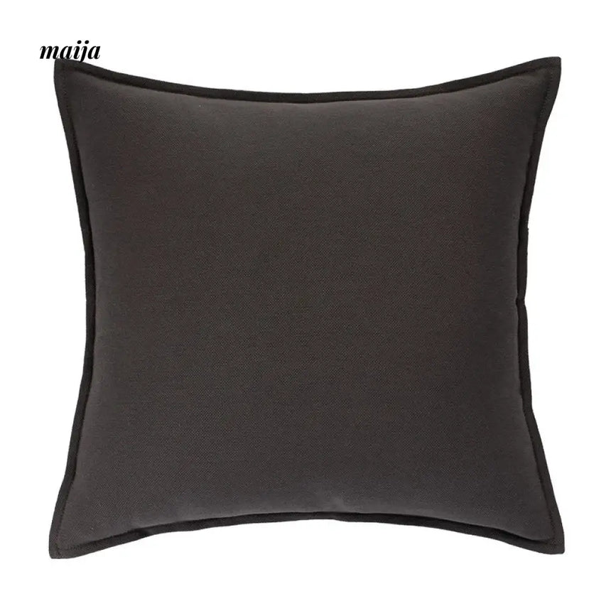 MISTYWOOD White Cotton Pillowcase with Green Accents from MISTYWOOD
