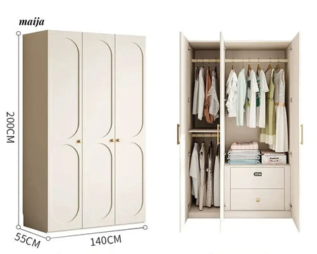 MEIHOUSE French Pine Board Wardrobe Bedroom Finished Large Cabinet from MEIHOUSE