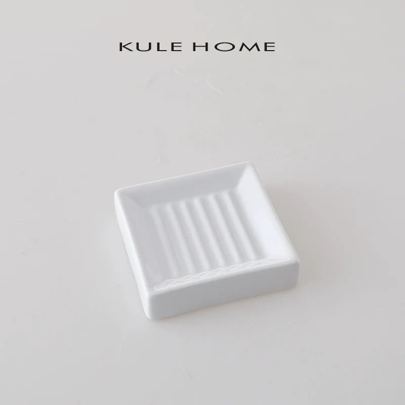 KULE HOME Square Ceramic Lotion Bottle for Bathroom from KULE HOME