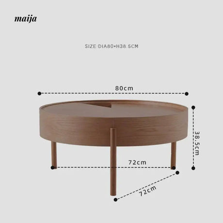 MIKA Multifunctional Solid Wood Storage Side Table from MIKA