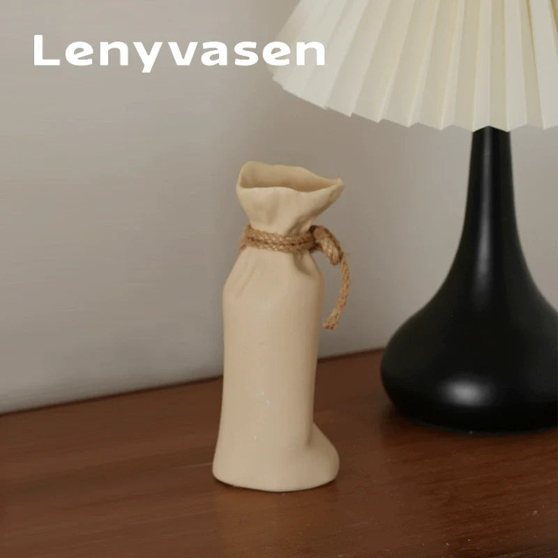 LENYVASEN Elias Irregular Fold Ceramic Vase from LENYVASEN
