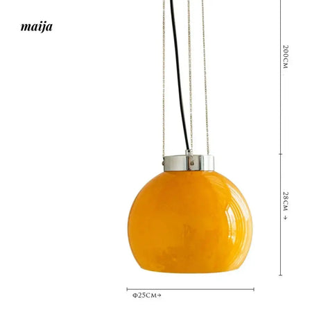 LYNN Retro Orange Ceiling Lamp from Lynn's Lamp
