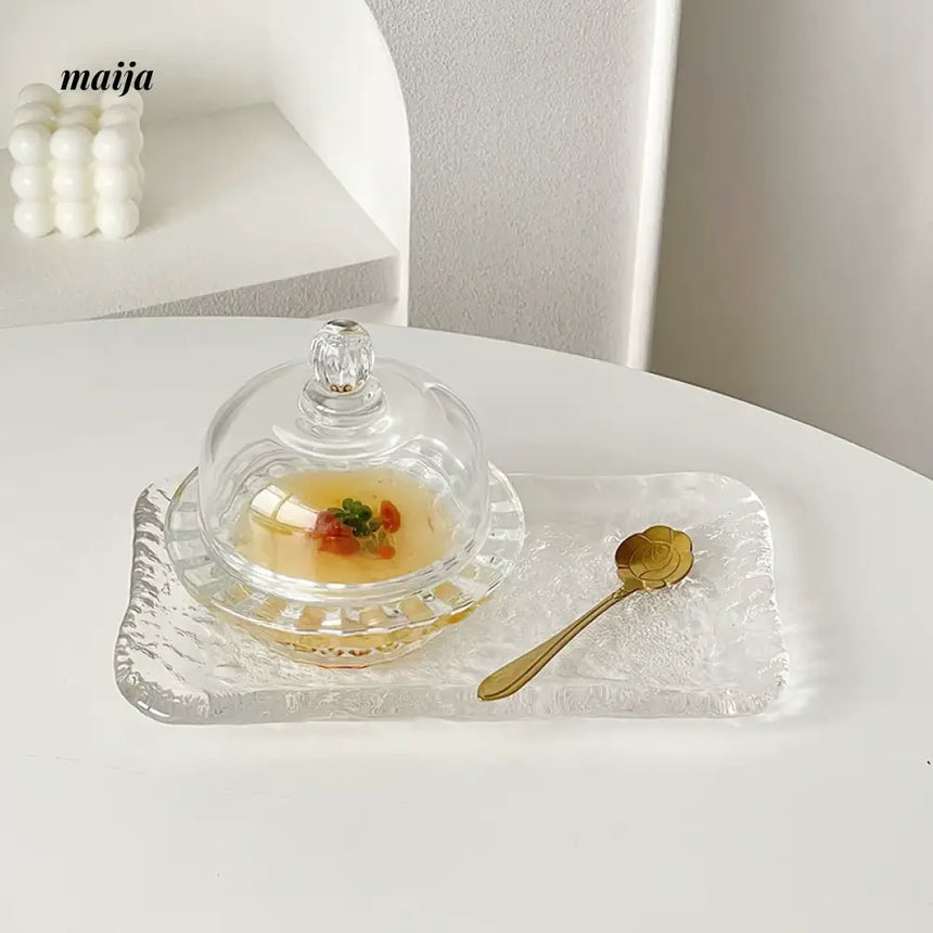 BANKE Transparent Bird's Nest Glass Bowl with Lid from BANKE