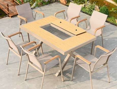MOJIA Soren Nordic Barbecue Dining Set for Spacious Gardens from MOJIA