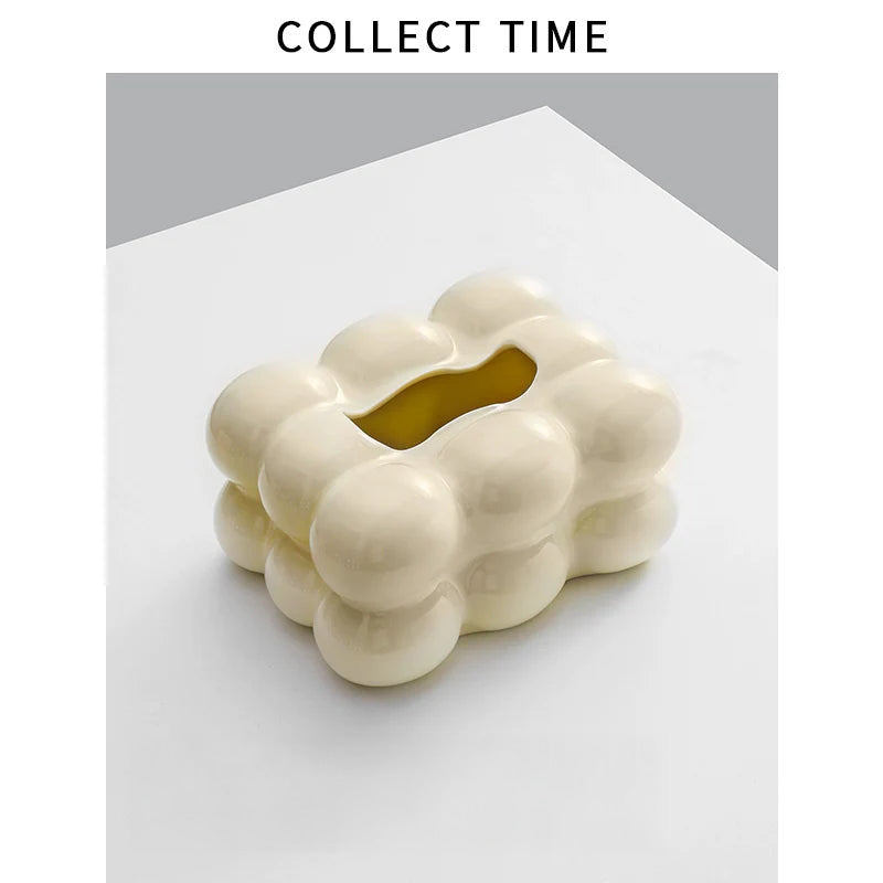 COLLECT TIME Black Paper Tissue Box for Coffee Table from COLLECT TIME