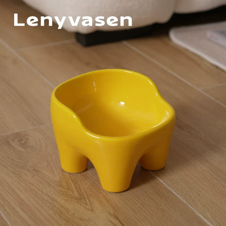 LENYVASEN Jasper Large Ceramic Pet Bowl from LENYVASEN