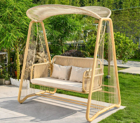 MOJIA Tavian Double Hanging Swing Chair for Cozy Outdoor Leisure from MOJIA