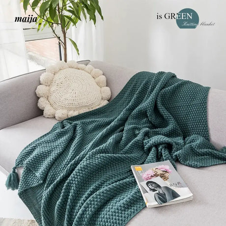 MAN YUE HOME Scandinavian Knitted Sofa with Duvet for Sleep from MAN YUE HOME