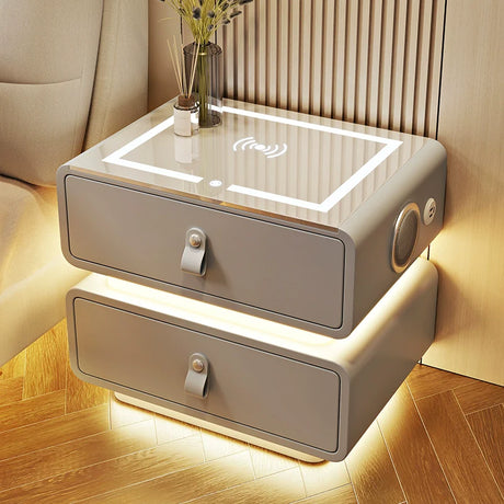 BESTFU Zephyr Smart Bedside Table with Sleek Functionality from BESTFU