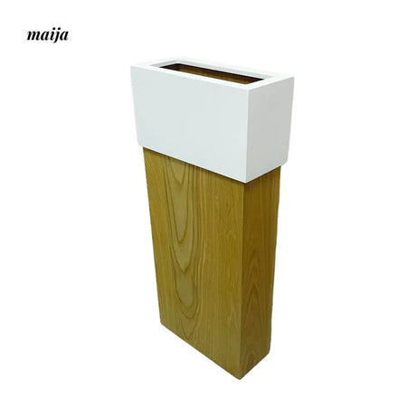 MUSN Narrow Wooden Trash Bin from MUSN