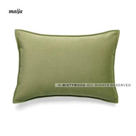 MISTYWOOD Green Modern Minimalist Pillow from MISTYWOOD