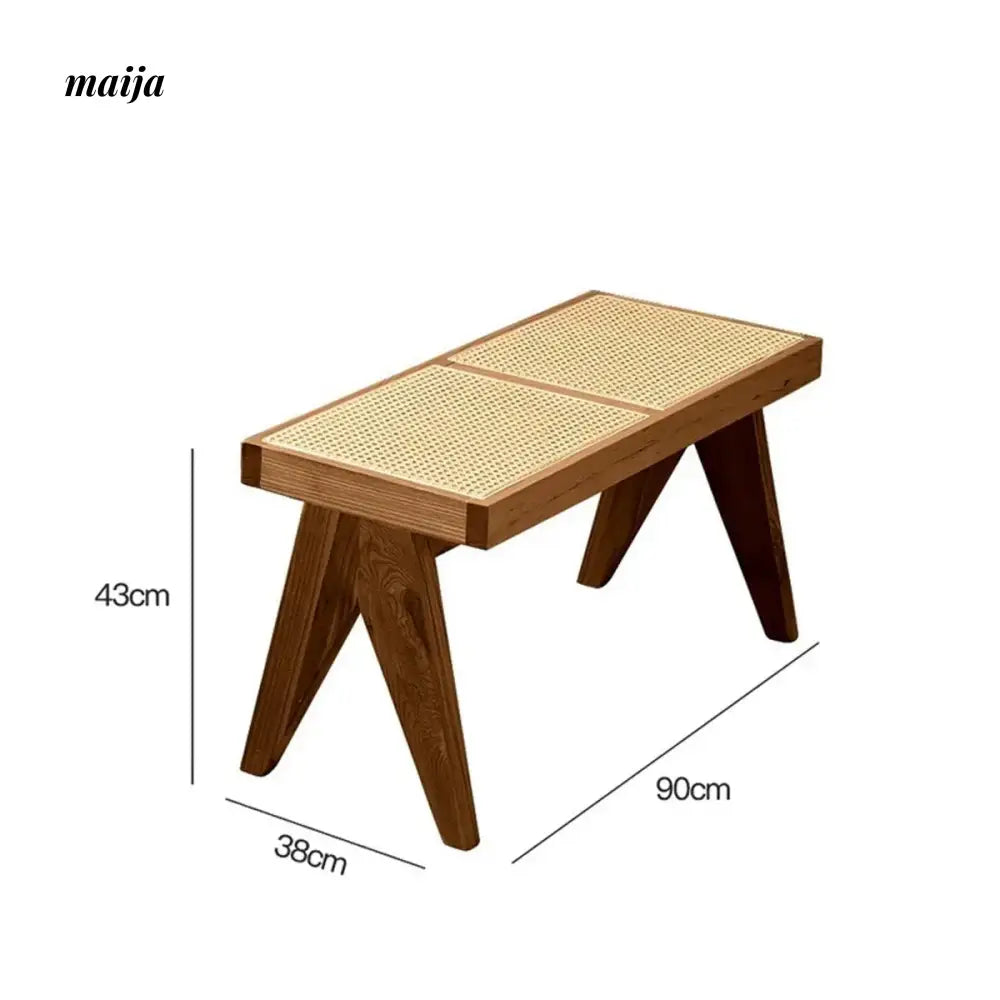 RATTAN CRAFTSMAN Rattan Shoe Stool Bench from RATTAN CRAFTSMAN