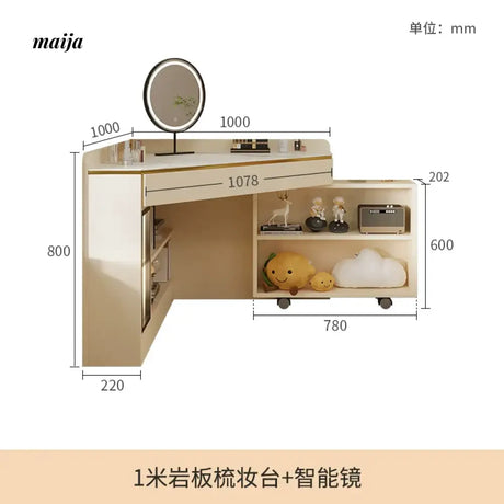 MEIHOUSE Dressing Table Minimalist Storage System Bedroom from MEIHOUSE