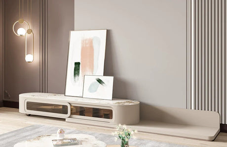 DIPU Janette Italian Luxury Coffee Table & TV Cabinet Set from DIPU