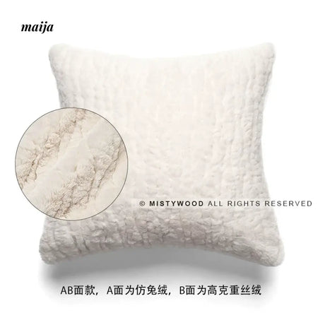 MISTYWOOD Modern Minimalist Leather Orange Pillow from MISTYWOOD