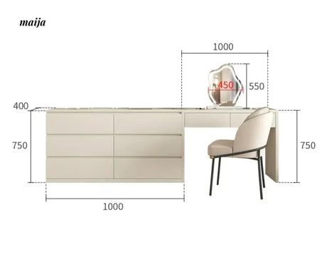 MEIHOUSE Universal Dressing Table Advanced Bedroom Storage System from MEIHOUSE