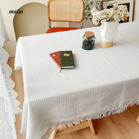 MAN YUE HOME Japanese Rectangular Cotton Coffee Tablecloth from MAN YUE HOME