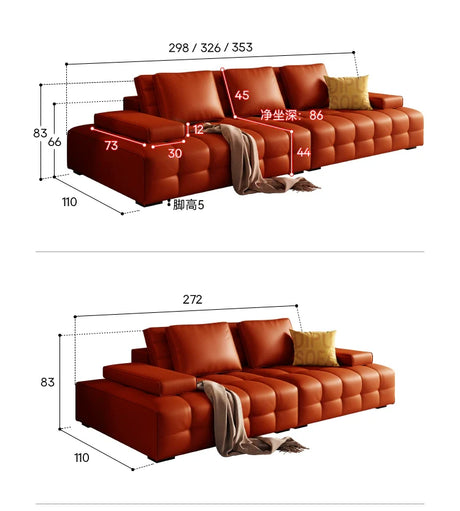 DIPU Alani Villa Modern Leather Sofa from DIPU