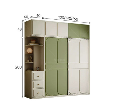 AIWO Marceau Sliding Door Wardrobe with Contemporary Color Matching from AIWO