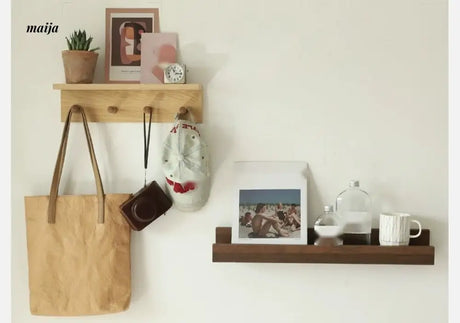 OGI NO RYOHIN Bedroom Wall Hook and Hanging Shelf from HOBBYTREE