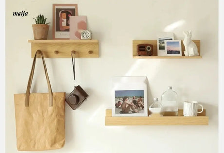 OGI NO RYOHIN Bedroom Wall Hook and Hanging Shelf from HOBBYTREE