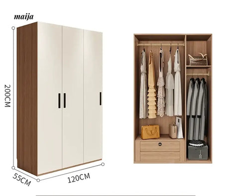 MEIHOUSE Cream Bedroom Modern One Door Large Storage Wardrobe from MEIHOUSE