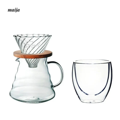 JOTO Handcrafted Coffee Filter Cup Solid Wood V60 Pink from MOSE