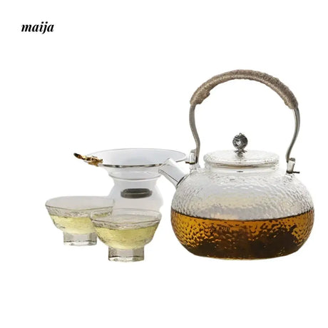 JOTO Hammered Glass Teapot Filtering Home Kung Fu Tea Kettle from MOSE