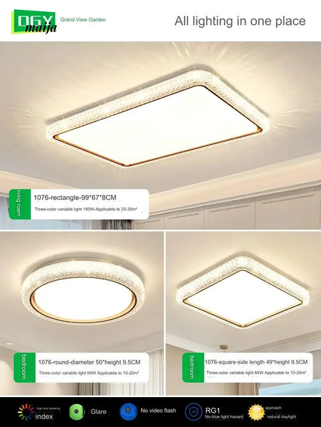 GVG Crystal Bedroom Ceiling Lamp from GVG