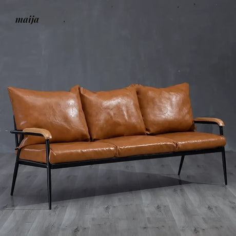 ANJI CHENJI Scandinavian Natural Wood Double Sofa from ANJI CHENJI