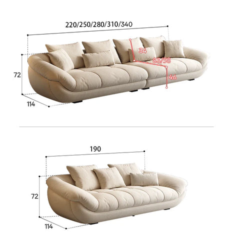 DIPU Serena Cream Minimalist Leisure Sofa from DIPU