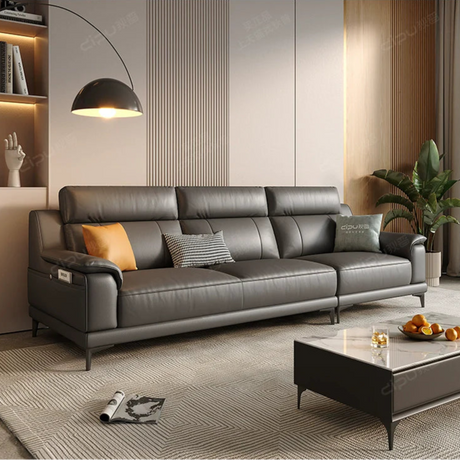 DIPU Tanner Cream Leather Sofa from DIPU