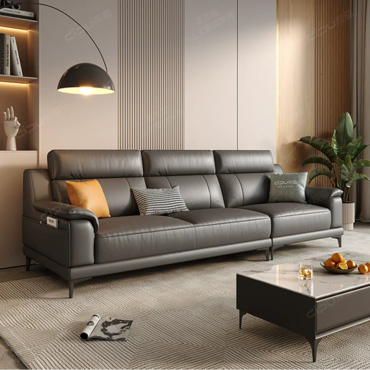 DIPU Tanner Cream Leather Sofa from DIPU